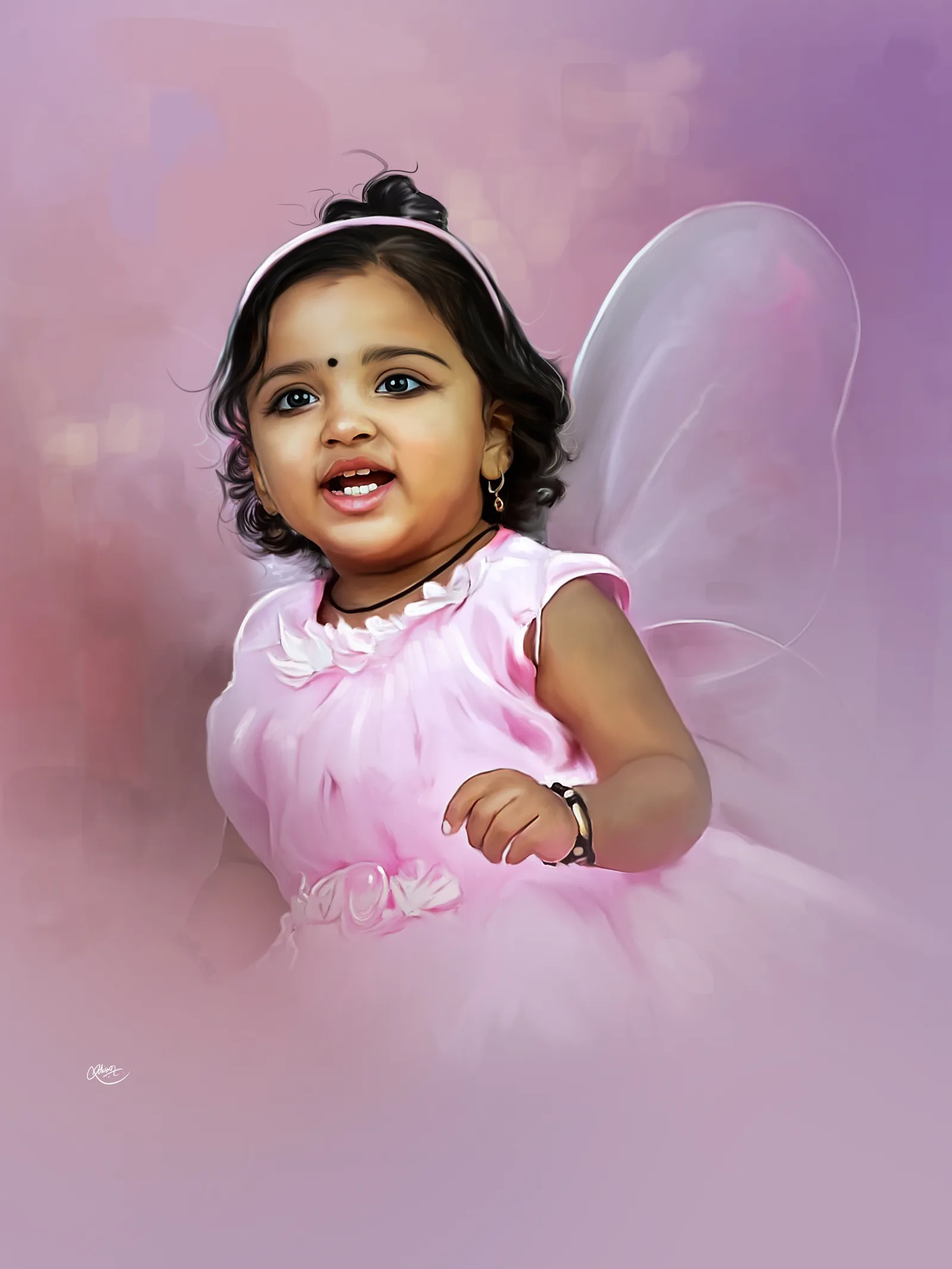 Little Angel with Fairy Wings